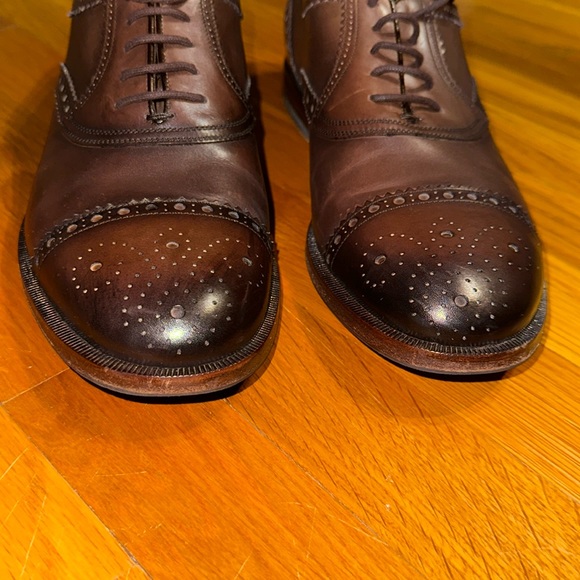 Gucci - Cap Toe Dress Shoes - Men’s Size 7 (US) - Brown - Picture 10 of 14